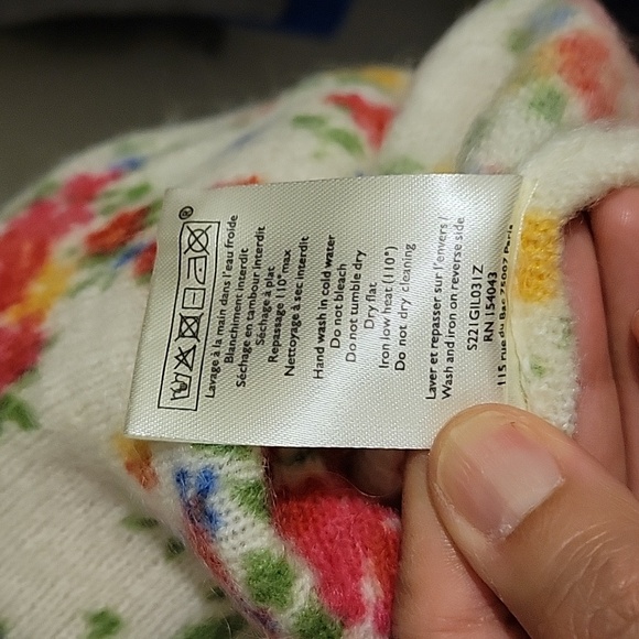 Sezane Juno Wool and Kid Mohair Secret Garden Floral Print Cardigan - Picture 11 of 11